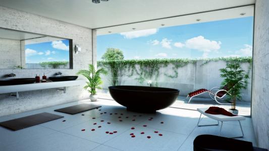 时髦的浴室高清壁纸