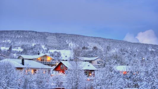 挪威冬季现场高清壁纸