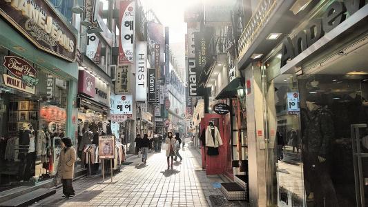 首尔购物街高清壁纸