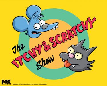 simpsons wallpaper itchy & scratchy