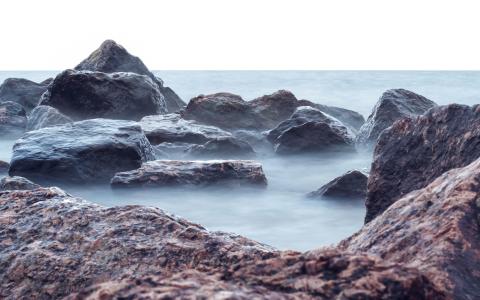 大海，岩石，性质，波