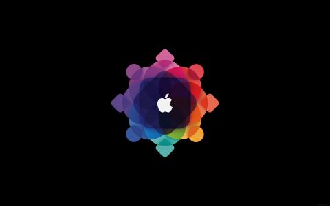 苹果WWDC，艺术，标志，最小，暗