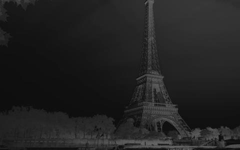天空，黑暗，体重，黑色，艾菲尔，塔，性质，巴黎，城市