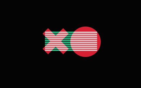 X，邻，标志，最小，暗，插图，艺术，红色，绿色