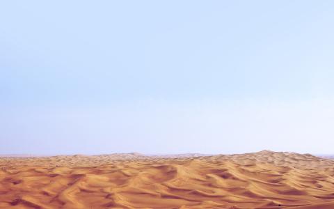 沙漠，最小，蓝色，自然，天空，大地