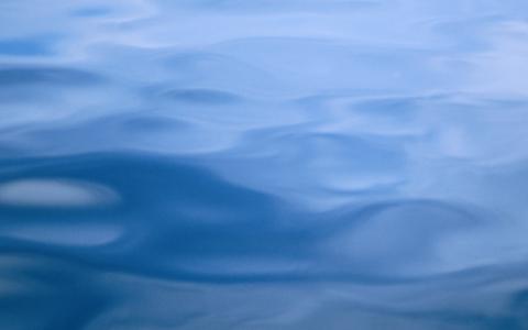 平静，水，蓝色，波，模式