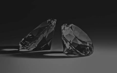 钻石，黑，二，艺术