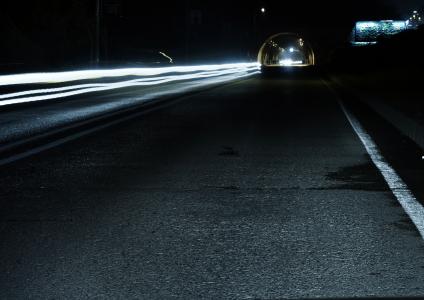 长时间曝光，汽车，交通，摄影，黑暗，夜晚，城市，城市，灯，高速公路，道路