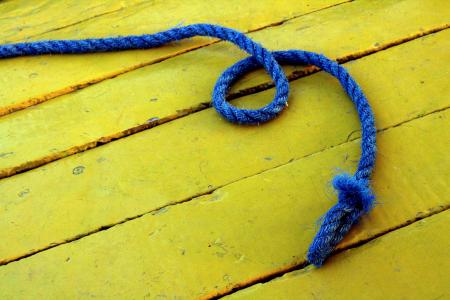 绳索，木材，地板，模式，形状，块，颜色，黄色，蓝色，仍然