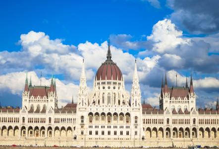 议会大厦，匈牙利布达佩斯，建筑，建筑，蓝色，天空，云