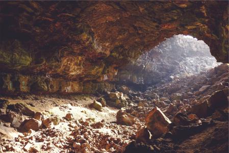 洞穴，岩石，地下，光