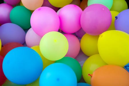 气球，派对，庆典，光明，颜色，颜色，生日，圈子