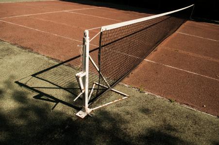 网球场，网，粘土，运动
