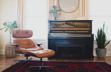 钢琴，键盘，音乐，乐器，沙发，生活，房间，里面，房子，室内，植物
