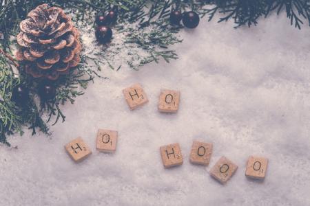 豪，拼字游戏，散景，浆果，圣诞节，雪，白，装饰，信件，灯，季节性，节日，纹理，圣诞节