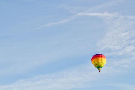 热，空气，气球，蓝色，天空，户外，自然，多彩