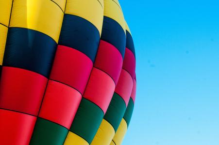 热气球，蓝色，天空，旅行，运输，颜色，颜色