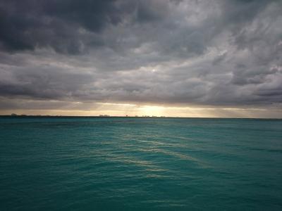 阳光，风暴，云，多云，天空，灰色，水，海洋，海，景观