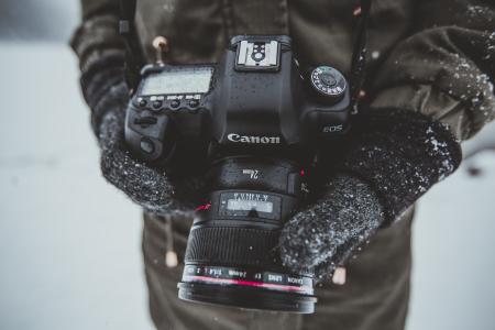 冬季，雪，相机，摄影师，摄影，照片，照片，佳能，佳能5d，镜头，冷，下雪，图片