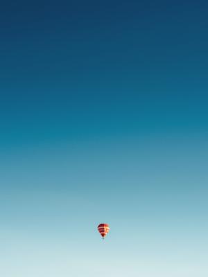 热气球，蓝色，天空