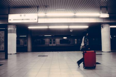 地铁，车站，交通，东京，旅游，行李，人