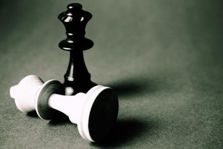 棋子，游戏，黑色，白色，女王，对比，运动