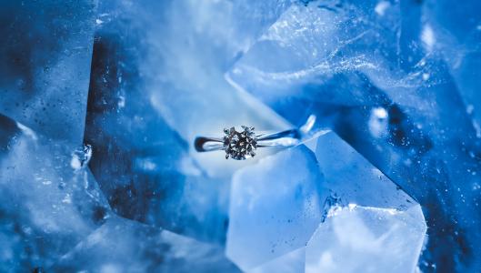 蓝色，水晶，石头，大自然，钻石，戒指，时尚，奢侈品