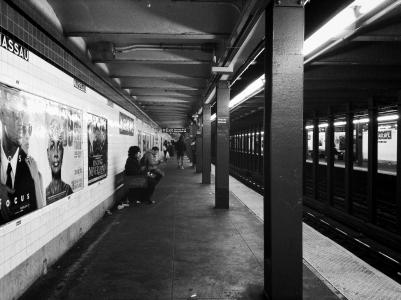 地铁，车站，城市，城市，地下，黑与白，人，生活方式，纽约