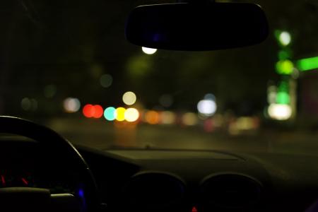 汽车，车辆，交通，路，黑暗，夜，散景，光