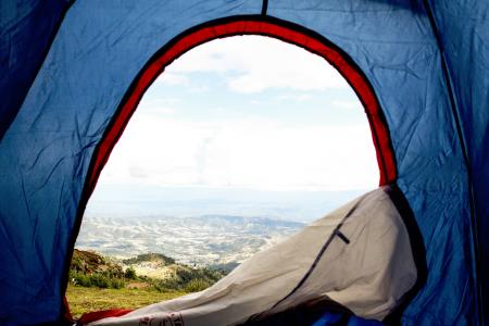 旅行，帐篷，露营，自然，景观，草，天空