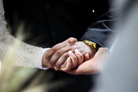 握着的手，黄金，手表，人，女人，男人，夫妇，婚礼，婚姻