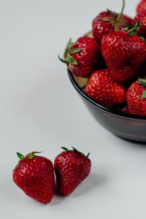 草莓，水果，健康，食品，红色