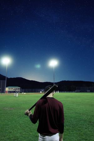 人，棒球，体育，爱好，法院，球，星系，夜，天空，黑暗，灯，团队，星座