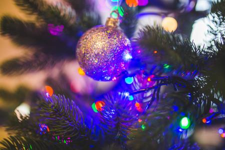 圣诞节，树，灯，装饰品，饰品，节日，假期
