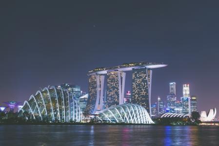 新加坡，吸引力，建设，建筑，海，水，城市，城市，船舶，天空，设计，基础设施，结构，灯，酒店