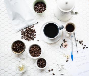 咖啡，豆类，种子，浓咖啡，饮料，钢笔，纸，剪辑，表