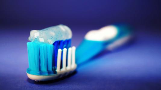 牙刷，牙膏，卫生，蓝色，股，凝胶，薄荷脑，薄荷