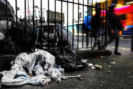 Drumcondra，都柏林，垃圾，垃圾，垃圾，肮脏，肮脏，街道，穷人
