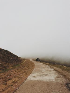 雾，路径，污垢，砾石