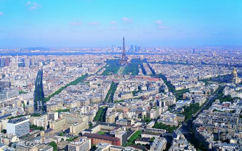 巴黎，城市的视图，艾菲尔铁塔
