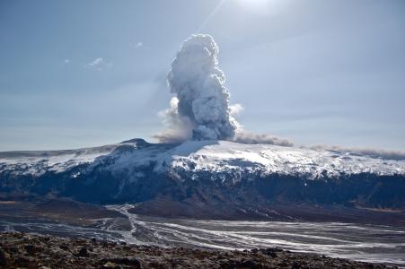 火山，烟，灰，山，eyyafyadlayukudl，熔岩