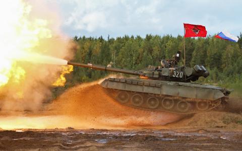 俄罗斯，t-80 bv，射击，obt，坦克
