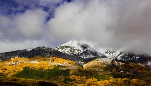 科罗拉多州，科罗拉多州，秋天，山，森林，云