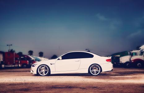 宝马M3，白色，白色，汽车，汽车