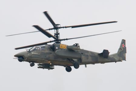KA52，短吻鳄，直升机，天空，卡莫夫