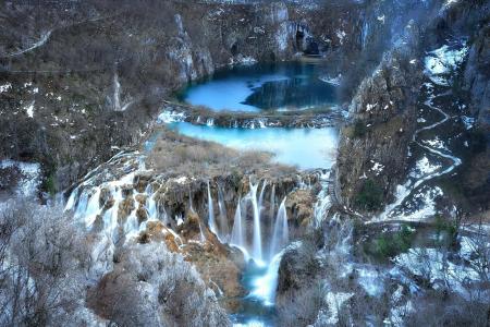 普利特维切湖，克罗地亚，водопад