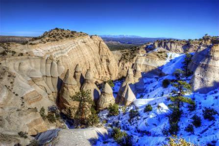 帐篷岩石，新墨西哥州，岩石，树木，景观