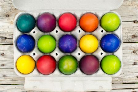 鸡蛋，染色，复活节，复活节，鸡蛋