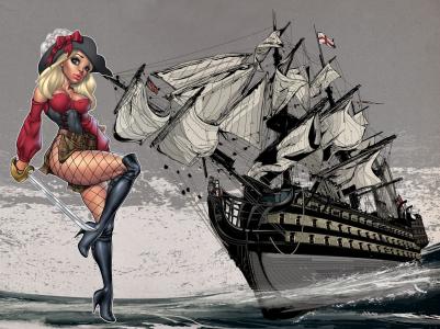 piratka，船，绘图