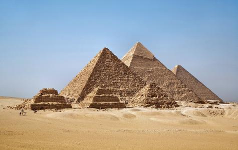 埃及，金字塔，吉萨，沙漠，沙滩，人民